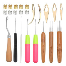Dreadlock Crochet Hook ,100 Pieces Dreadlocks Hair Ring, 5 Pieces Hook Crochet Needles, Dreadlocks Crochet Hook