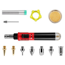 Cordless Gas Soldering Iron Heat Gun Blower Torch Self-Ignite Instant Start Adjustable Flame Control Welding Tool,C