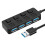 4-Port Button USB3.0 HUB  USB Splitter1 to 4 Hub Type-C Extender for Laptop Computer Accessoriess,B 1