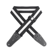 Guitar Strap Electric Guitar Bass Straps Soft Adjustable Acoustic Guitar Strap Black+White