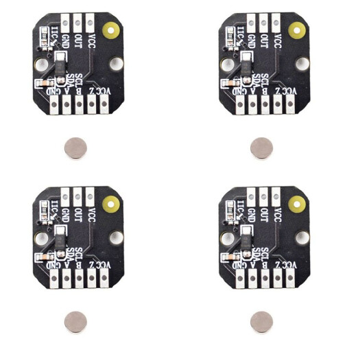 4X Module D'Encodeur Magnétique MT6701 Encodeur de Moteur Sans Balais PWM/I2c Mode ABZ 1024 Lignes Remplace le Module AS5600