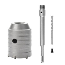 SDS Hamerboren Muurgatenzaag Boorset Snijgereedschap met Ronde As Beton Cement Steengatopener, 55 mm