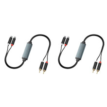 2pcs 3.5mm Audio Isolator Audio Common Ground Isolator Aux Noise Reduction Filter with 2/2 Audio Cable for DVD TV Player