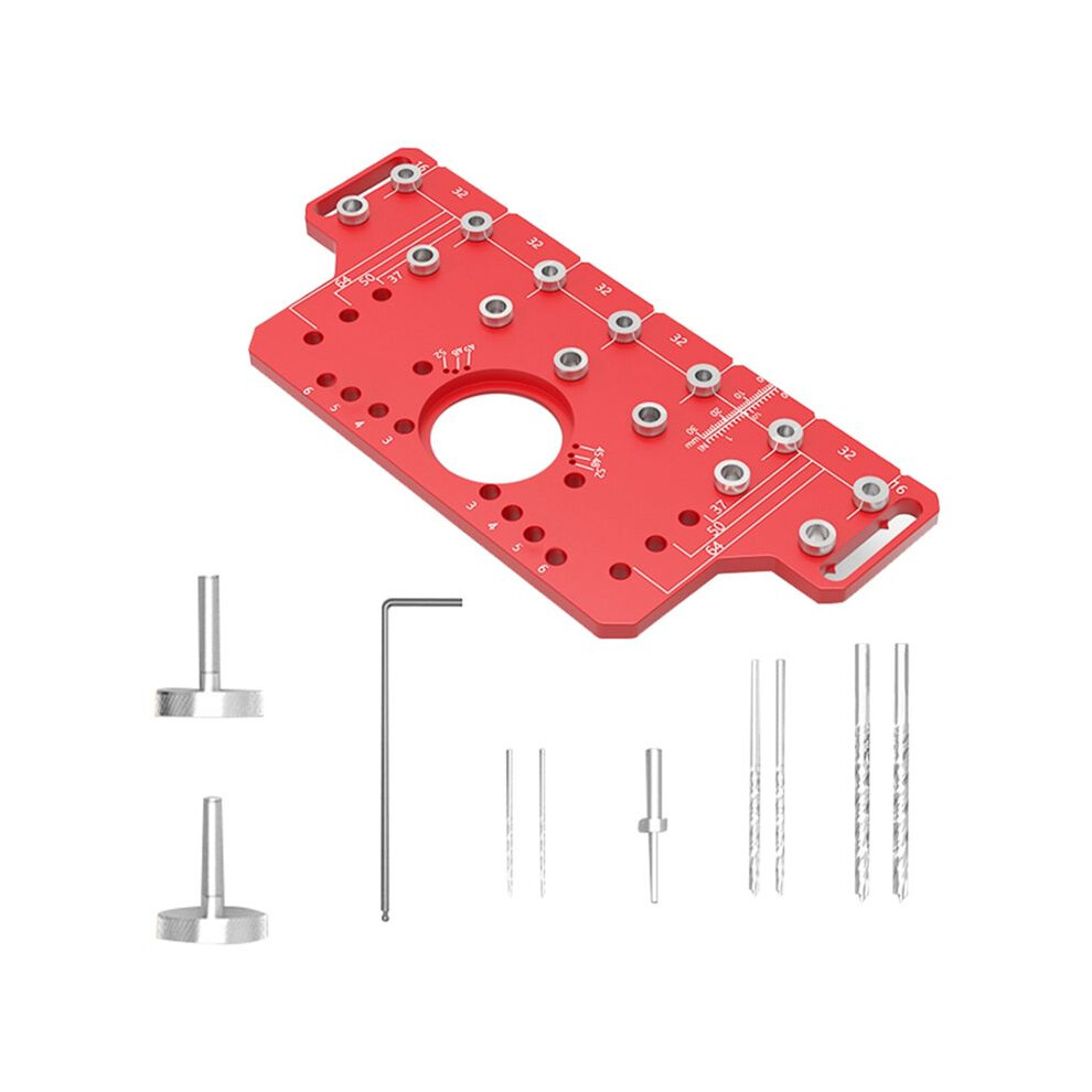 2In1 Door Handle Shelf Pin Drilling Guide Jig Woodworking Hinge Drilling Locator Hinged Cabinet Door Hole Puncher Jig A 4714239785374