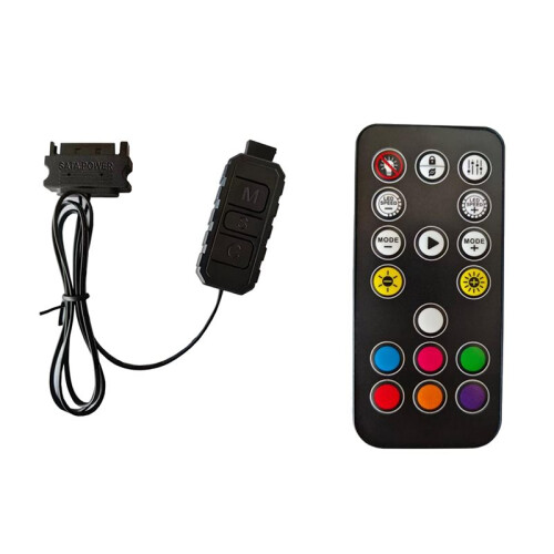 ARGB Controller to  RGB Remote  Controller Adapter RGB Remote Controller for PC Fan Cooling Fan Light Strip