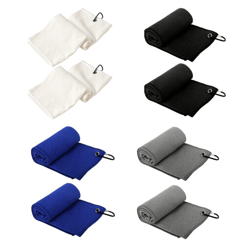 High Strength Golf Towel Long Time Use Polyester Fabric-grey 1