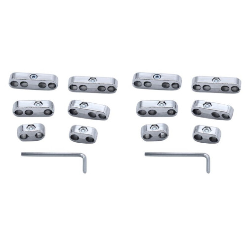2set 7mm 8mm Chrome  Wire Separators Looms Dividers for  Chevy 9723