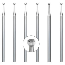 6 St 1,6 mm Rund Koppburr - 3/32 Tums Skafttråd Rundare Bitar Smyckesborr för Lapidärtillverkning