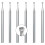 6peças de Rebarbas de Copo Redondo de 1,6 mm - Brocas Redondas de Fio de Haste de 3/32 Polegadas para Fabricação de Lapidação 1