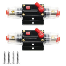 150A Audio-Inline-Stroomonderbreker met Handmatige Reset 12-24V, 4-12 AWG 150 AMP Stroomonderbreker In- Zekering voor Autoradio