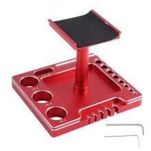 Plataforma de Montagem de EstaçãO de Trabalho para Reparo de Carro RC de Metal com RotaçãO de 360 Graus para TRX4M FMS SCX24 1/18 RC Car Red