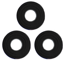 Badminton Racket 7C Flat Rubber, Soft and Shock-Absorbing, Good Elasticity, Not Easy to Deform When Stretched,Black