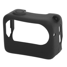 Custodia in silicone per fotocamera GO 3S, tappo dell'obiettivo, laccetto da collo Nero