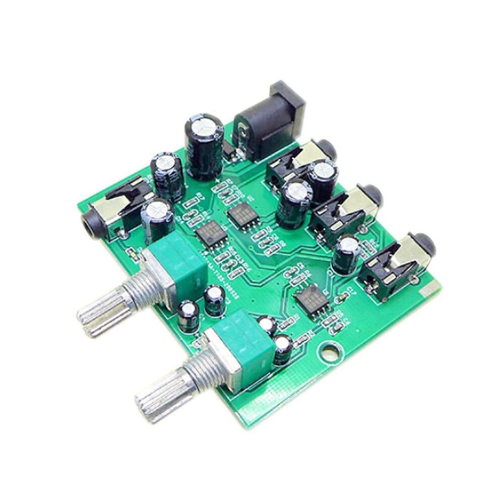 3X Au-202 2 Input 2 Output Stereo Mixer Audio Distributor For Headphone External Power Amp Volume Alone Control 4711483433334