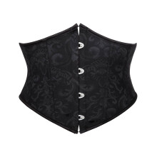 Künstlerische Stickerei Taille Trainer Fit Body Shaper-Schwarz S
