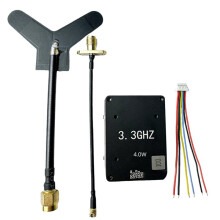 5X 3.3Ghz 4W FPV VTX 16CH FPV Audio Video Transmitter DC7V-36V PAL/NTSC for FPV Long Range RC Drone