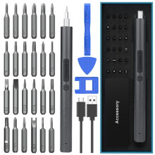 Electric Screwdriver, 28 in 1 Electric Screwdriver Kit, Magnetic Electric Precision Screwdriver for Laptop Phone(B)