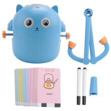 New Children'S Interactive Education Painting Robot -Montessori Learning Toys, with 100 Words Cards, Voice Interaction