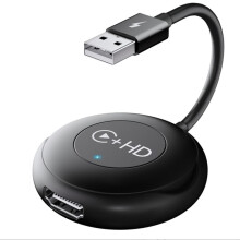 Wired to Wireless Carplay + -Compatible Video AIBOX Box Car Adapter Round for OEM Wired CarPlay Cars