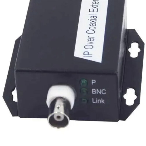 2Pcs Ethernet IP Extender over Coax HD Network Kit EoC Coaxial Cable Transmission Extender for Security CCTV Cameras(B)