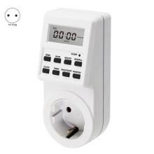 2X Prise de Minuterie Numérique Interrupteur de Minuterie Électronique 24h Prise de Minuterie de Cuisine Prise Programmable Prise Ue