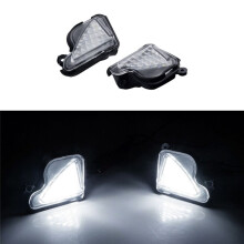 Luz Inferior del Espejo Retrovisor de la Puerta Delantera del Coche, Luz de Charco para Octavia Superb 3T0945291B 3T0945292B