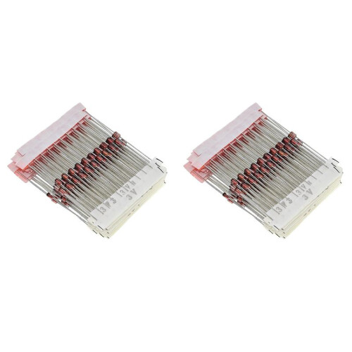 500PCS 1W Zener Diode Assorted Kit 3V-33V, 25 Values Assorted Assortment Set, Electronic Component DIY Kit 1N47
