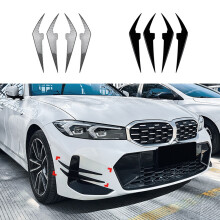 Car Carbon Fiber Front Bumper Side Canards Splitter Spoiler Fog Lamp Air Vent Trim for G20 G21 LCI M Sport 2023+