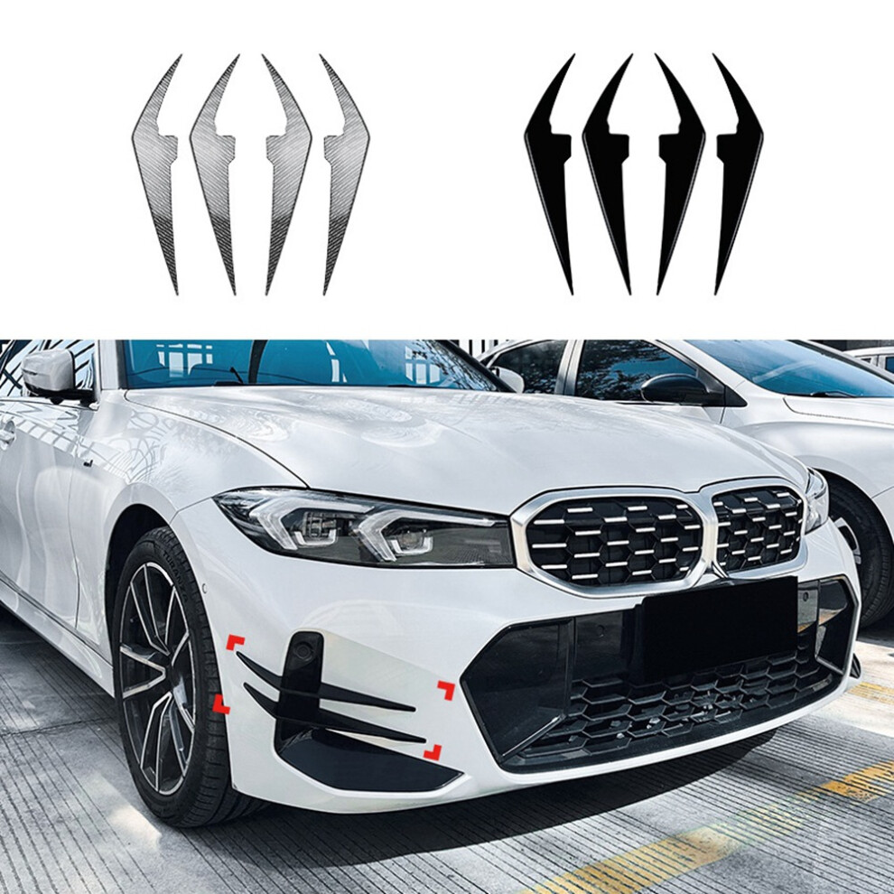 Car Carbon Fiber Front Bumper Side Canards Splitter Spoiler Fog Lamp Air Vent Trim For G20 G21 Lci M Sport 2023+ 4712591355952