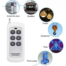 2X Télécommande Sans Fil 433 MHz, Longue Portée 1000 M, Code D'Apprentissage 1527, pour Pompes à Eau, Moteurs Tubulaires, Lampes