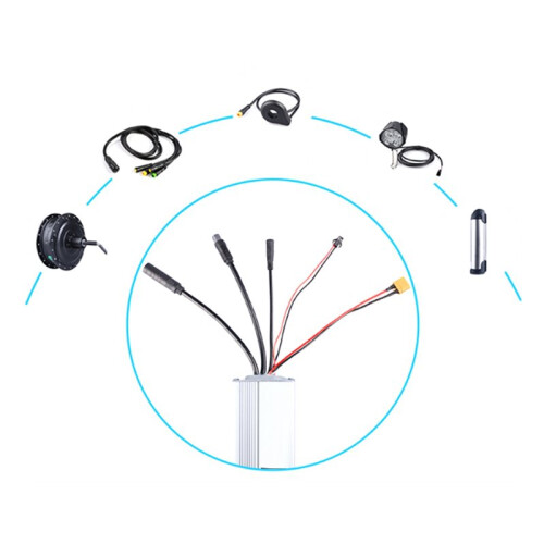 2X Electric Bikes Sine Wave Controller 48V 500W 18A Brushless Motor Controller for Bafang Protocol Instrument
