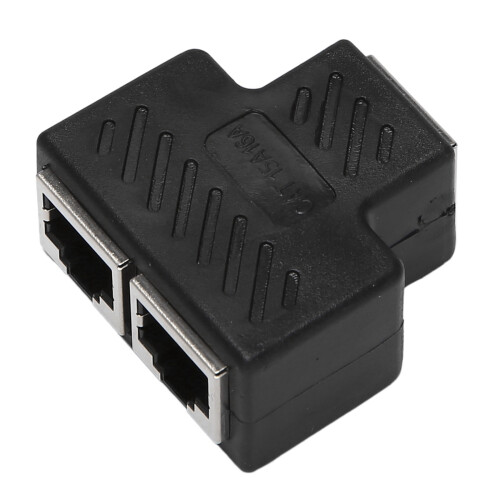 2 Port RJ45 Splitter Adapter LAN Network Ethernet Extender Connector Plug Lot 2Pcs 1