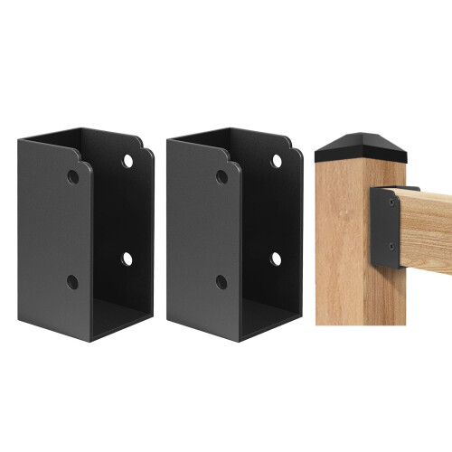 4Pcs Deck Railing Bracket Connector Stair Fence Rail Brackets 2
