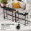 Homcom HOMCOM Folding Desk on Wheels, Writing Table for Home Office, Black 4