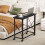 Homcom HOMCOM Folding Desk on Wheels, Writing Table for Home Office, Black 7