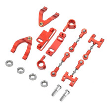 Metall Lenkung Schale Obere Untere Schwinge Sitz Lenkung Lenkschieber Drehung Block für WPL D12 1/10 RC Auto Upgrade Teile,1