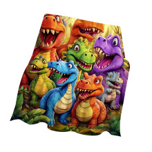 Soft Flannel Dinosaur Blanket For Kids And Adults-100x150cm