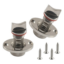 Marine Drain Plug RVS Boot Drain Plug Kit Spiegel Boot Plug voor 1 Inch Gat, Draad voor 3/4 Inch