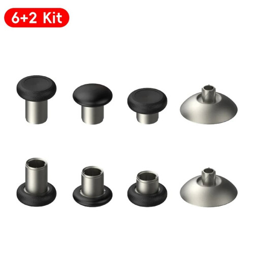 16-PACK Metal Magnetic Thumbsticks Analog Joysticks för PS4/ ONE/ Series X/S Controller Silver 2