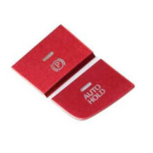 Car Aluminum Handbrake Parking Brake AUTO HOLD Button Cover Frame Trim Sticker for 3 Axela CX-30 MX-30 2020,Red