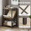 Homcom HOMCOM Narrow Side Table, End Table with 3-Tier Storage for Living Room 7