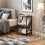Homcom HOMCOM Narrow Side Table, End Table with 3-Tier Storage for Living Room 8