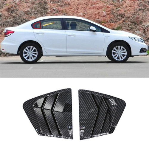 2Pcs for 2012-2015   Car Side Quarter Window Vent Louver Shutter Cover Trim 2