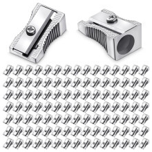 144 St Metal Pennvässare Handhållen Metall Pennvässare Enkelhål Aluminiumlegering Manuell Pennvässare