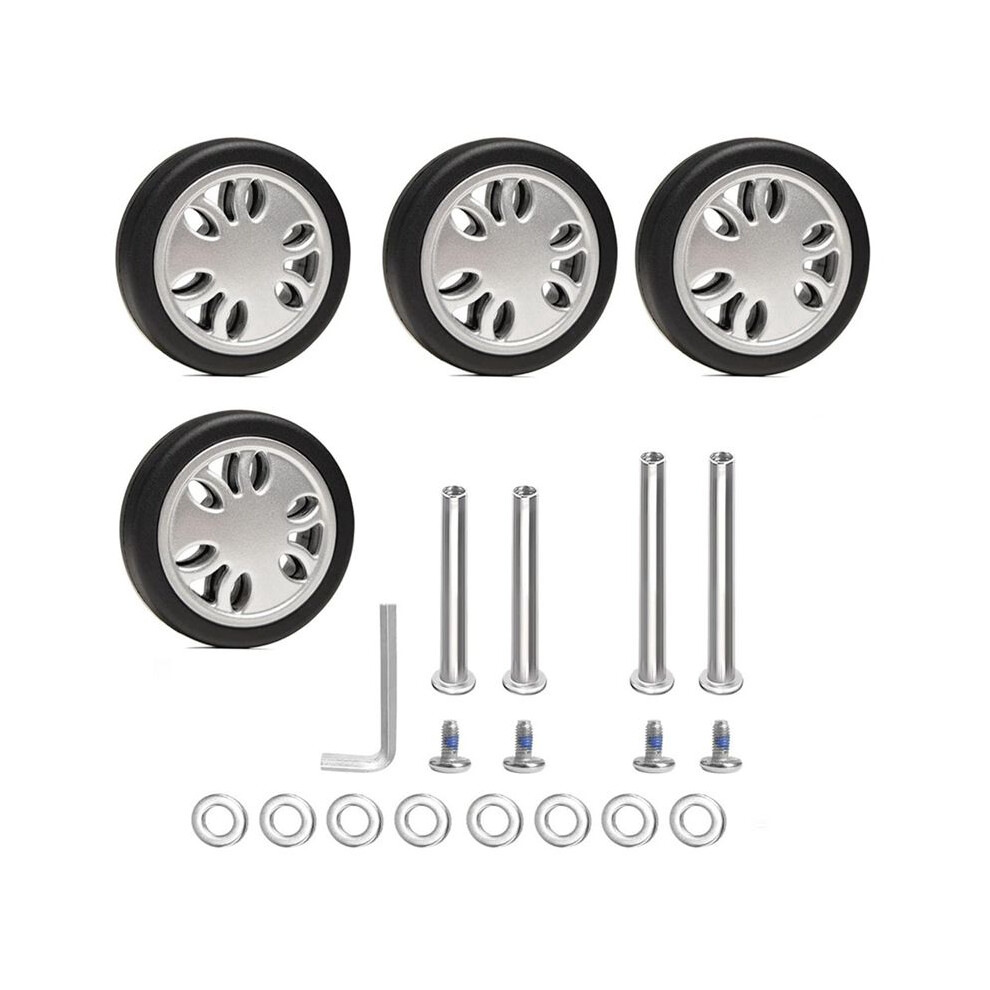4Pc Suitcase Replacement Wheels 51Mm X 18Mm Spinner Wheel Mute Flexible Smooth For Damaged Luggage Trolley Caster Repair 4711177245861