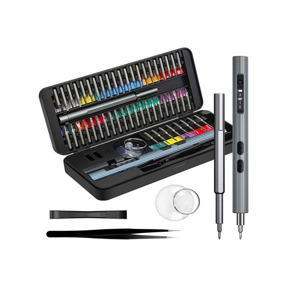 Electric Screwdriver,58-In-1 Electric Screwdriver Kit With 48 Magnetic Bits, For Phone Watch Camera Laptop 4713499940936