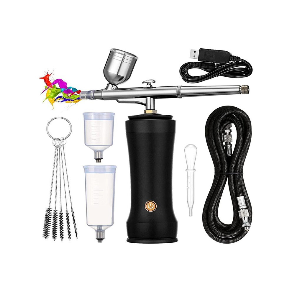 Airbrush Kit With Compressor,30Psi Cordless Airbrushgun Kit With Air Hose Rechargeable Handheld Airbrush Set For Cake B 6033870540554