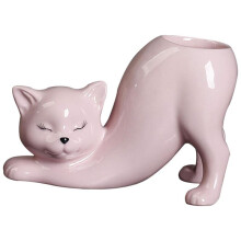 Cute Cat Tail Flower Pot, Ceramic Cartoon Animals, Succulent Cactus Flower Pot
