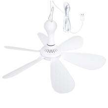 Ventilatore A Soffitto Silenzioso A 6 Foglie Alimentato Tramite USB, Ventilatore A Sospensione per Tenda da Campeggio, Dormitorio