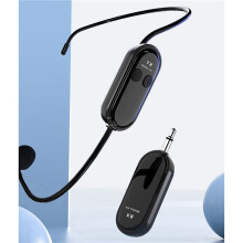 2X Fone de Ouvido com Microfone Sem Fio 2.4G de Longo Alcance, Microfone Portátil e de Cabeça, Modo Duplo para Ensino, Instrutores de Fitness